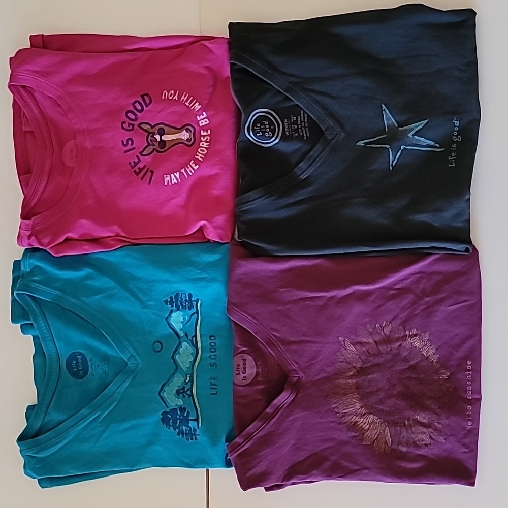 Life is Good size medium ladies 4 shirt bundle